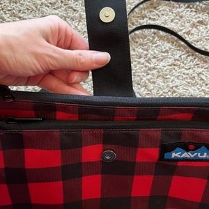 Kava crossbody purse blak and red checkered NWOT